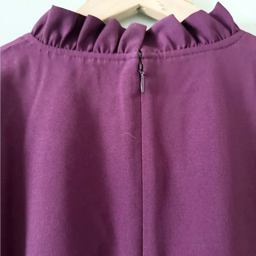 J. Crew Long Sleeve Sheath Mini Dress in Magenta Size 6